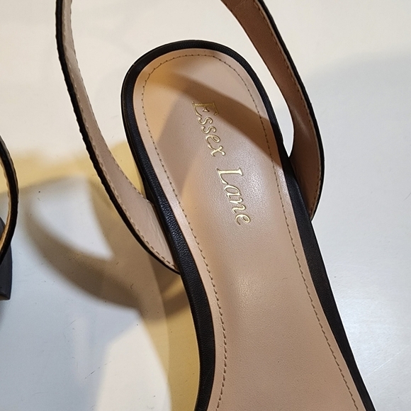 Essex Lane Saviava black medium block heels sandals size 9 1/2 - Picture 5 of 10